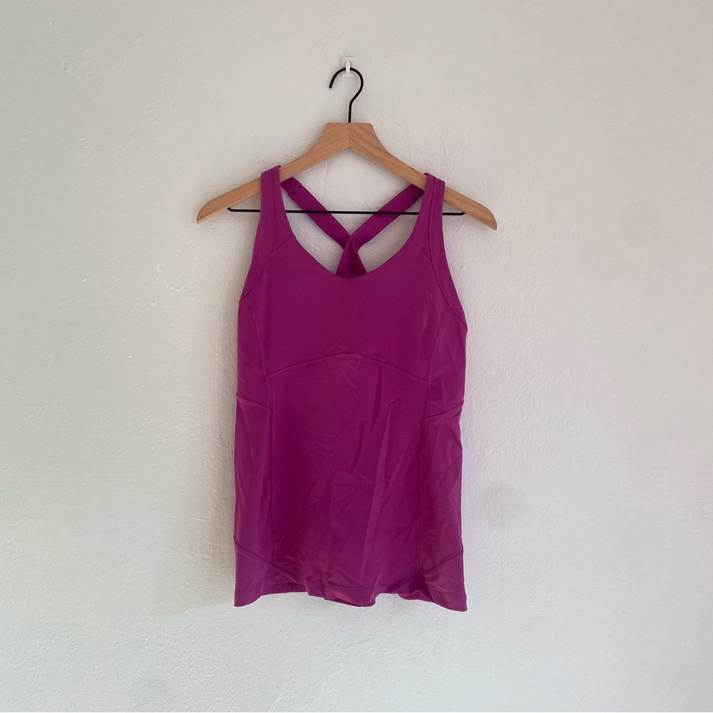 lululemon athletica Magenta/Purple Cross-Back Tank Top